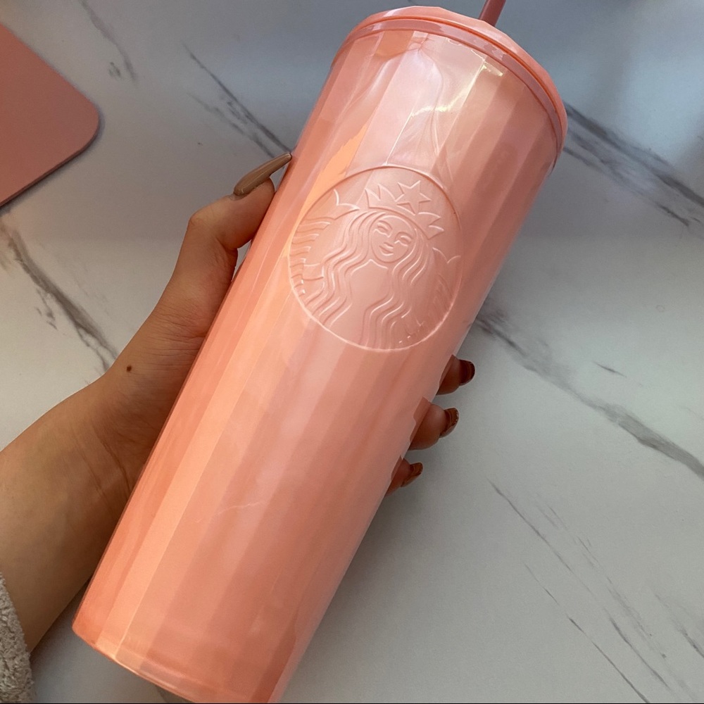 SUMMER 2021 Blush Pink Starbucks cup + straw